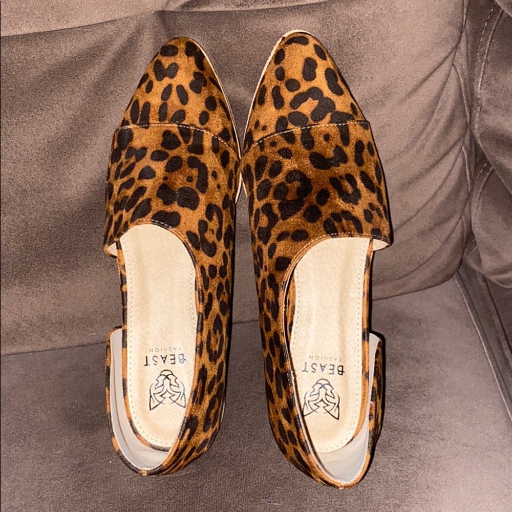 Beast | Leopard Print D'Orsay Flats